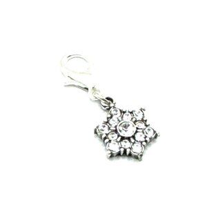 Brighton Arctica Snowflake Holiday Winter Ice Merry Silver Custom Charm